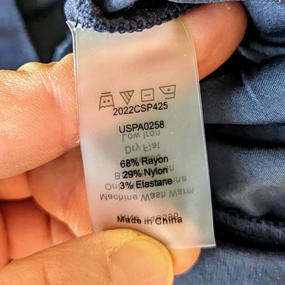 Universal Standard Navy Blue Cropped Cigarette Pants size 10/12 - Picture 6 of 8